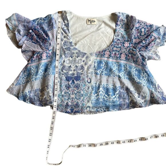 Show Me Your Mumu Kourtney Crop Top Chiffon Size S NWOT - Picture 6 of 9